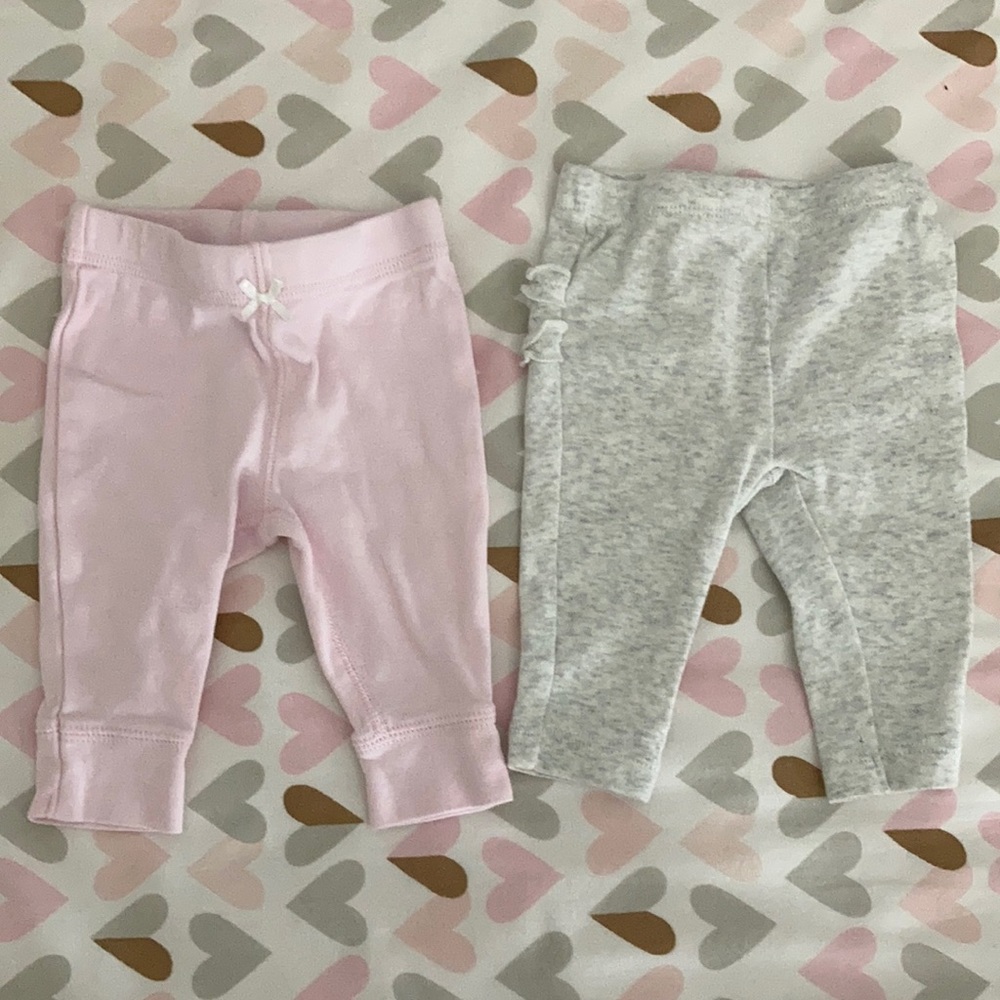 2 pair Carter’s 3 month pants baby girl